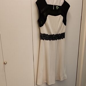 Elegant Black and White Dress